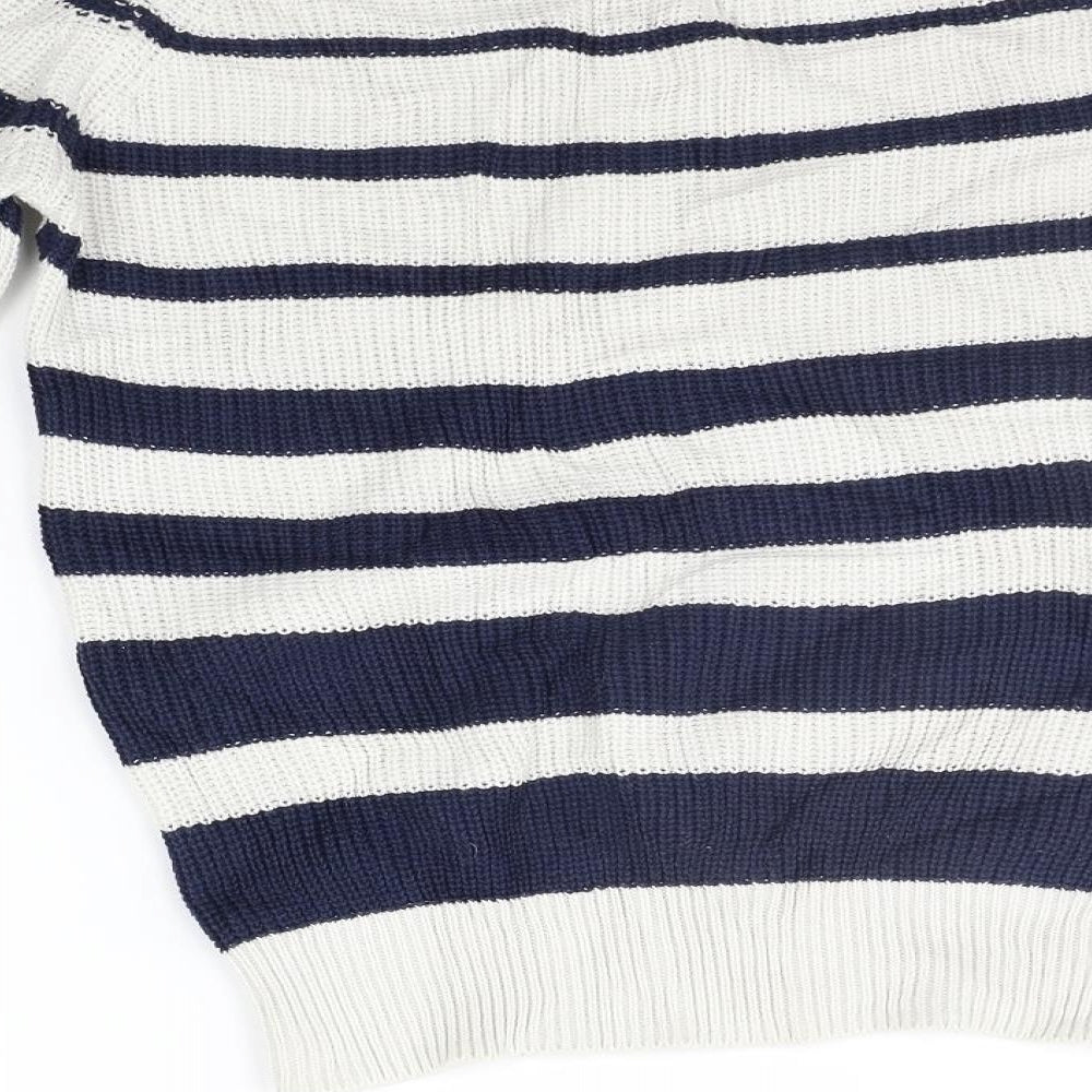 George Womens Blue Striped  Pullover Jumper Size 10
