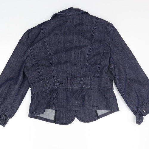 VILLA Womens Blue   Jacket Coat Size L