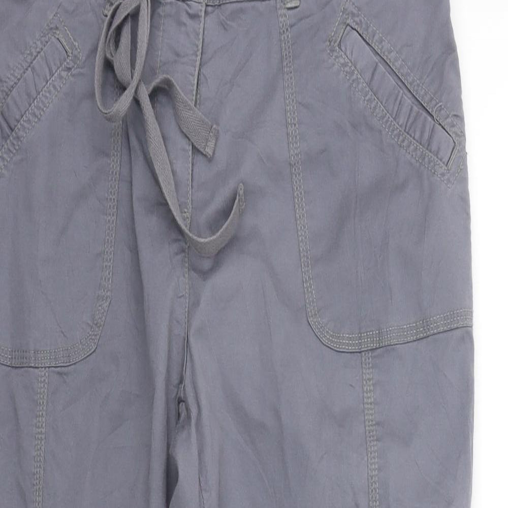 BHS Womens Grey   Cropped Trousers Size 10 L21 in