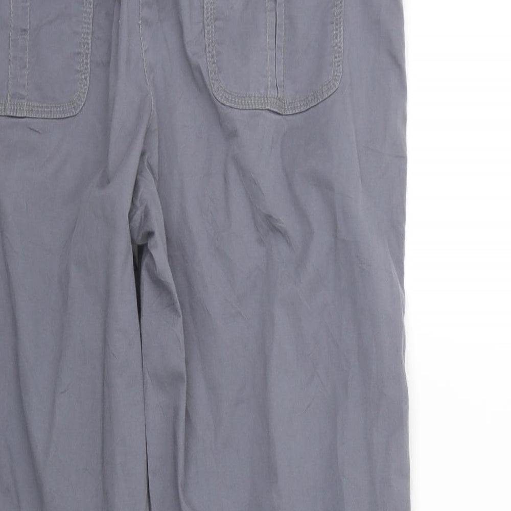 BHS Womens Grey   Cropped Trousers Size 10 L21 in