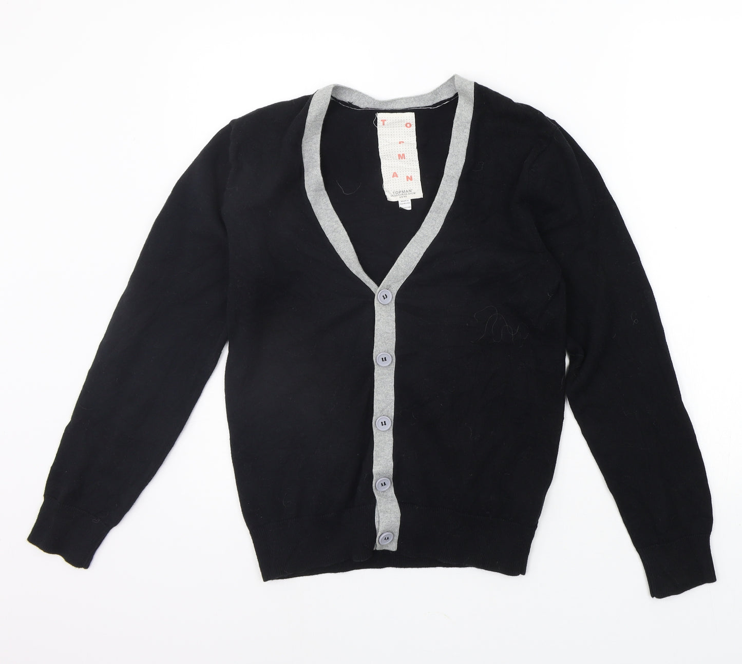 Topman Mens Black   Cardigan Jumper Size XS