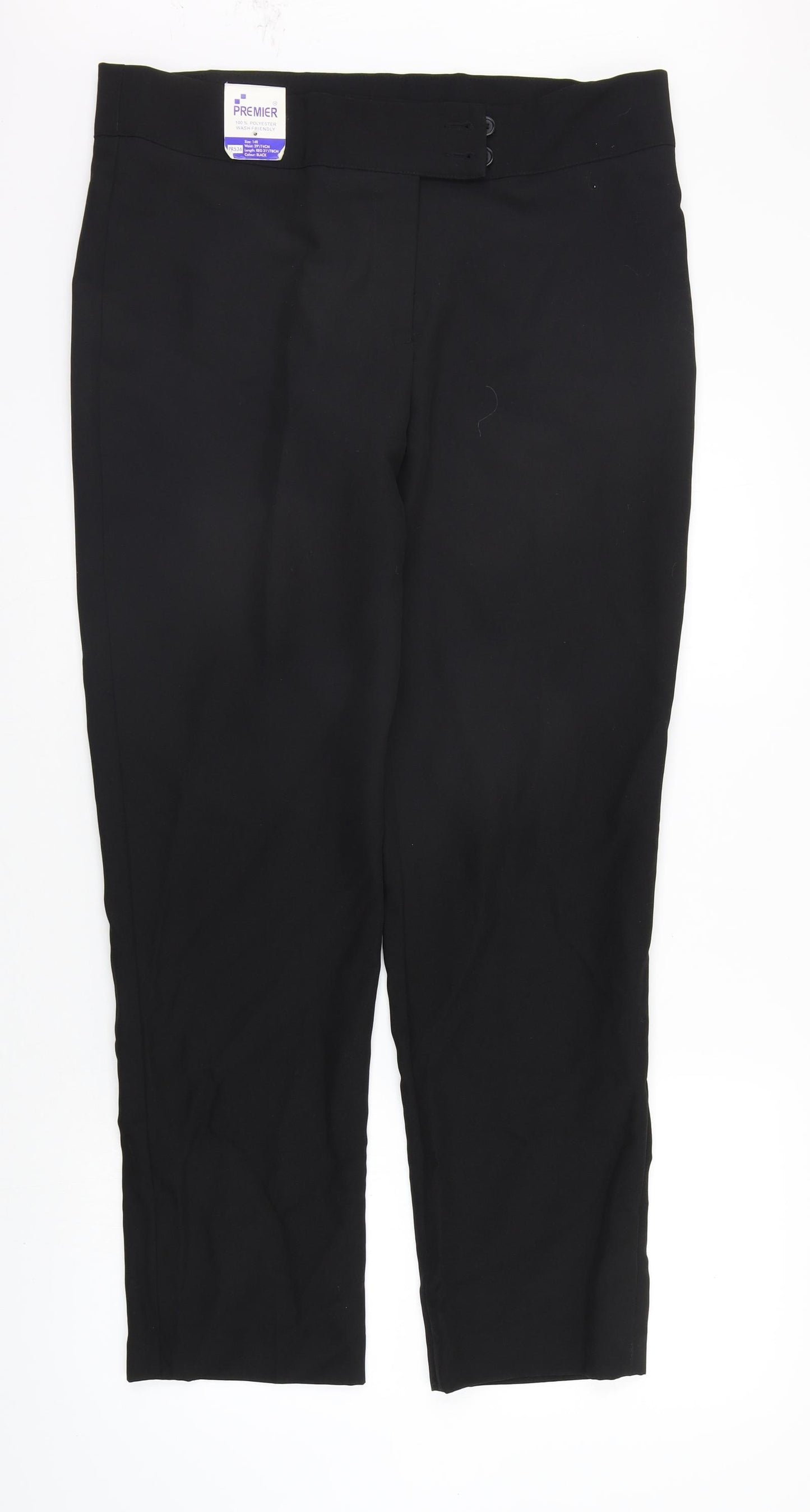 Premier Womens Black   Trousers  Size 14 L27 in