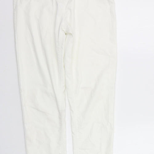 Papaya Womens White   Trousers  Size 12 L26 in