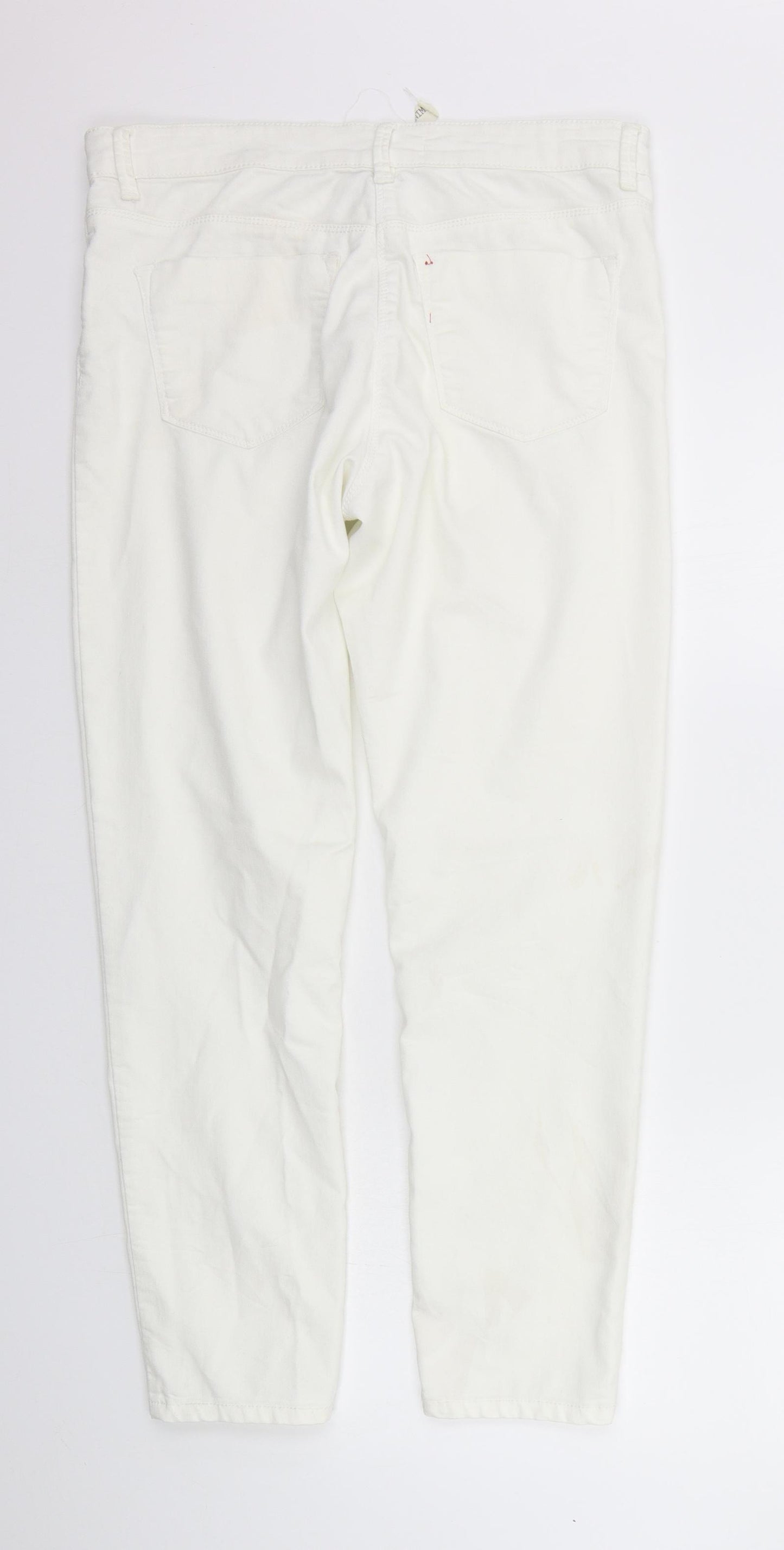Papaya Womens White   Trousers  Size 12 L26 in
