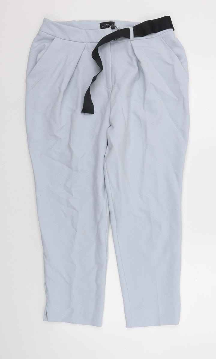 Topshop Womens Blue   Trousers  Size 12 L24 in