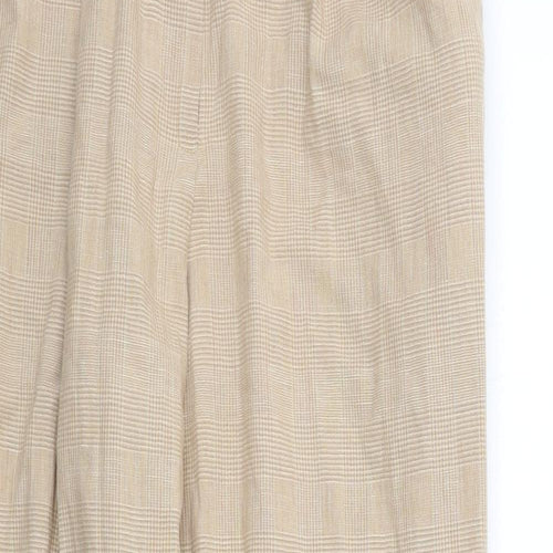 St michael Womens Beige Check  Trousers  Size 16 L26 in