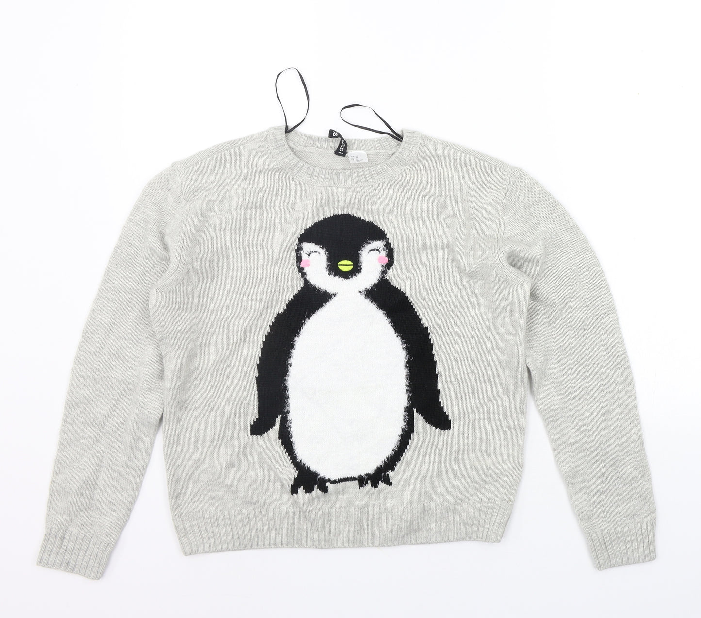 Divided Womens Grey   Pullover Jumper Size XS  - Penguin