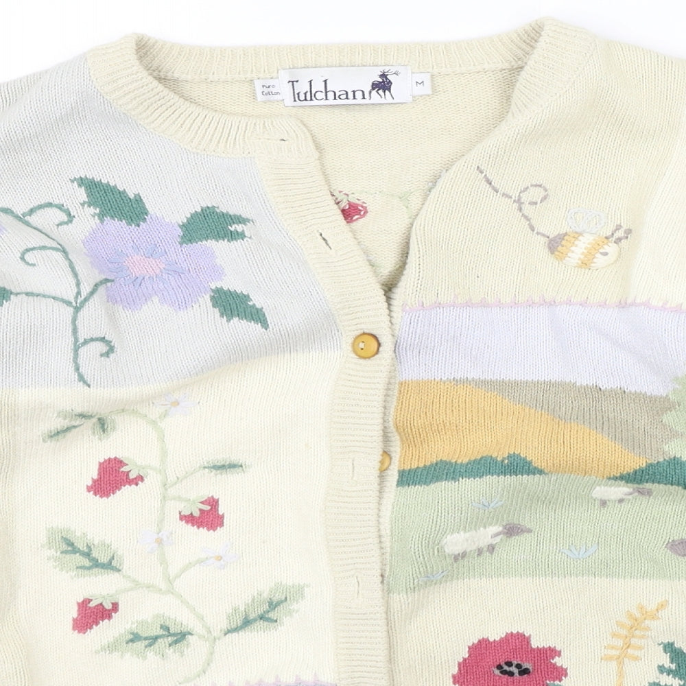 Tulcan Womens Beige   Cardigan Jumper Size M