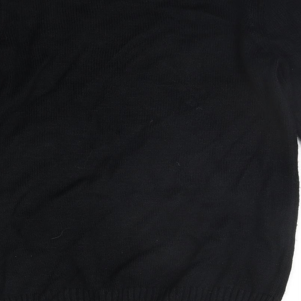 F&F Womens Black Geometric  Pullover Jumper Size 10  - SEQUIN