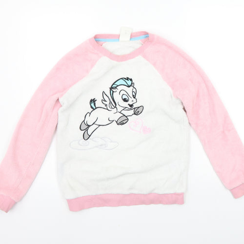 Disney Girls Pink Solid  Top Pyjama Top Size 11-12 Years  - print on front