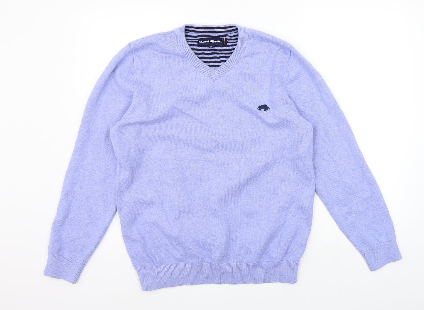 raging bull Mens Blue   Pullover Jumper Size M