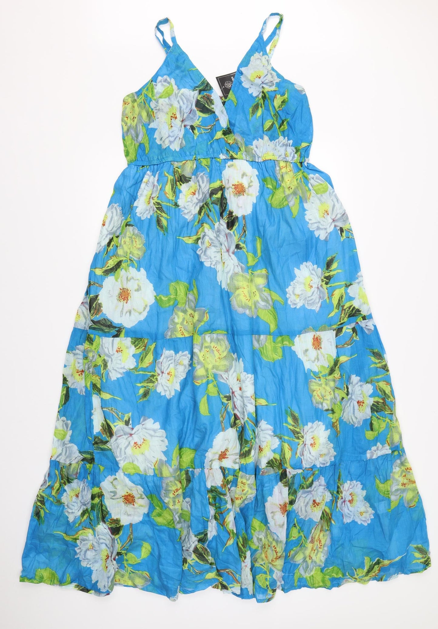 Cerulean Womens Blue Floral  Maxi  Size L