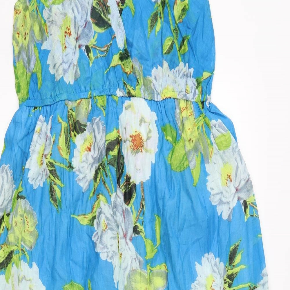 Cerulean Womens Blue Floral  Maxi  Size L