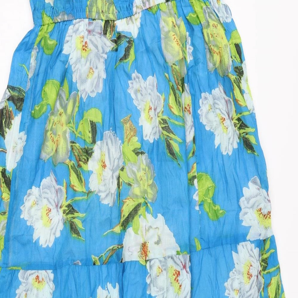 Cerulean Womens Blue Floral  Maxi  Size L