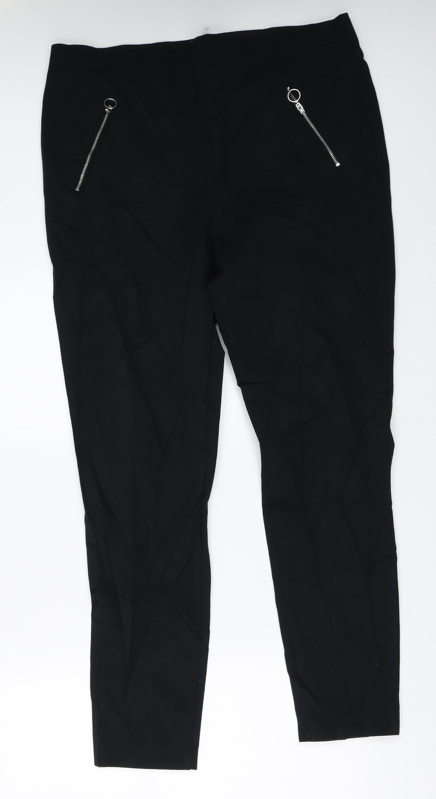 Marks and Spencer Womens Black   Capri Trousers Size 18 L28.5 in