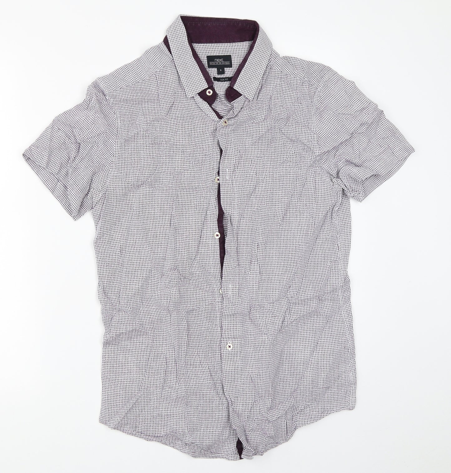 NEXT Mens Purple    Button-Up Size M