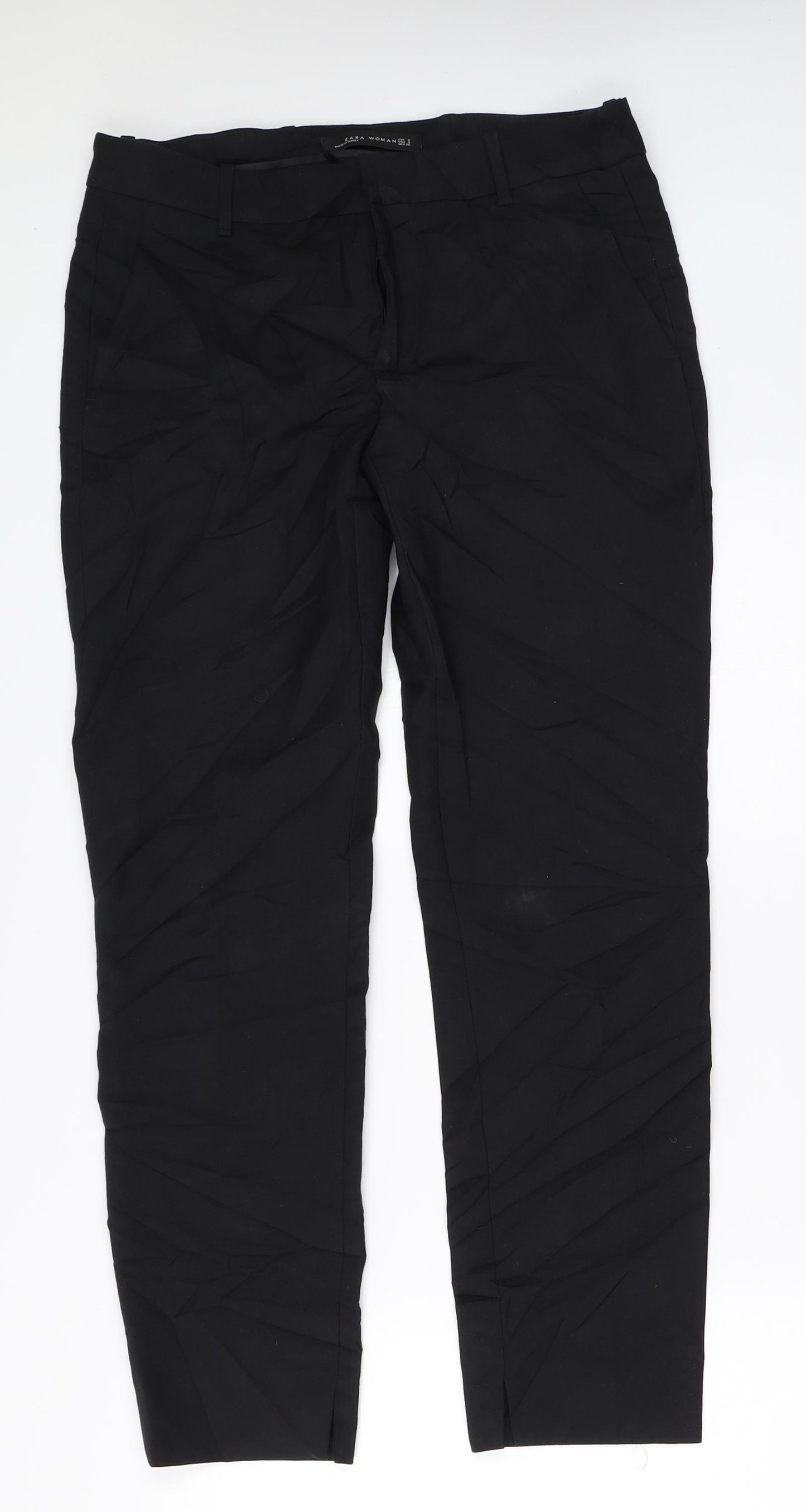 Zara Womens Black   Capri Trousers Size S L27 in