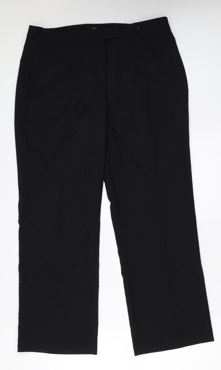 F&F Womens Black Trousers Size 12 L27 in