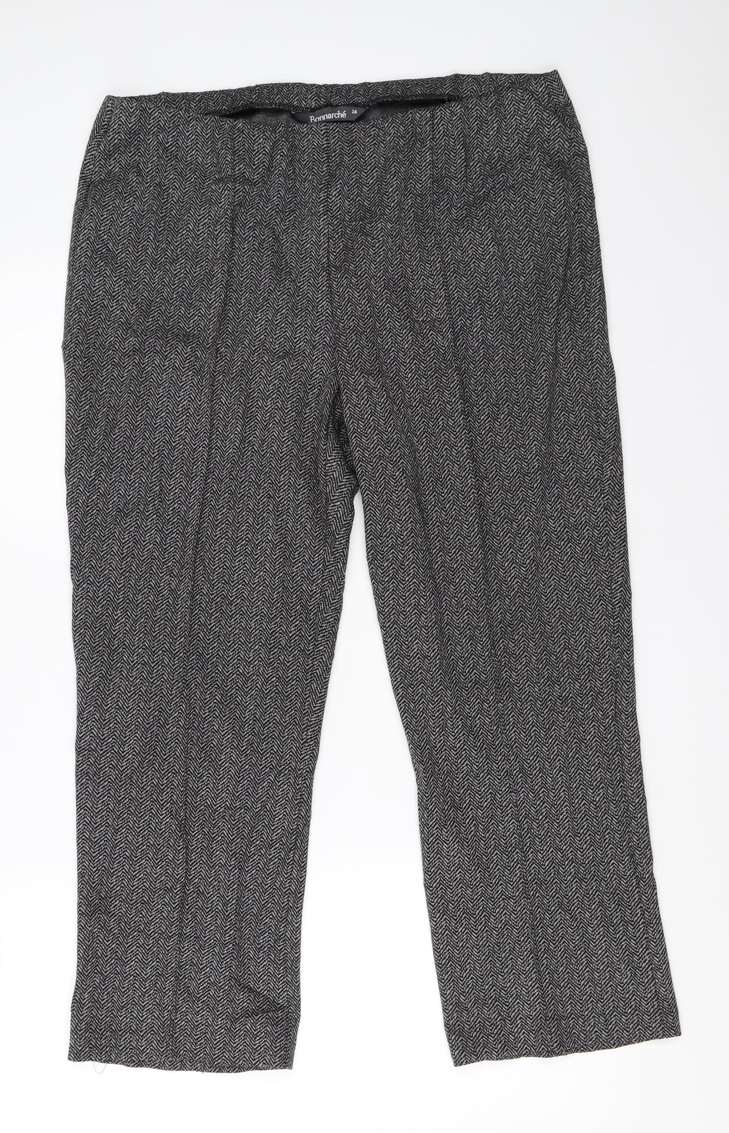 Bonmarché Womens Grey   Trousers  Size 16 L25 in