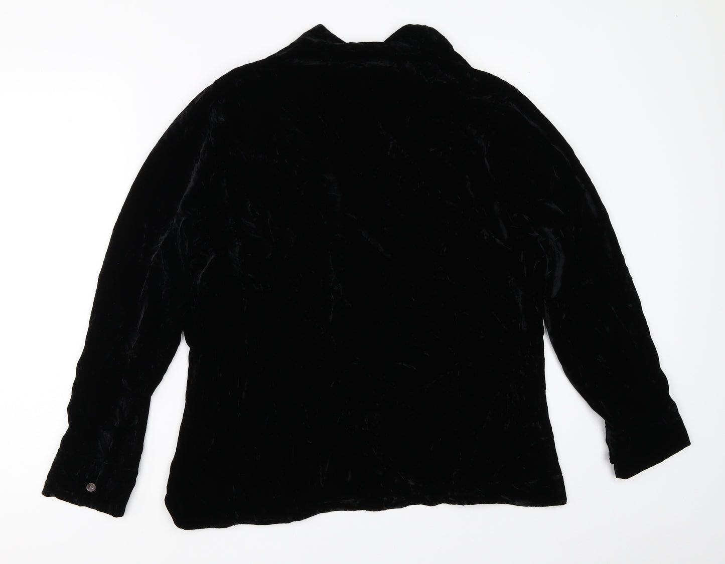 Marks and Spencer Womens Black  Velour Jacket  Size 16