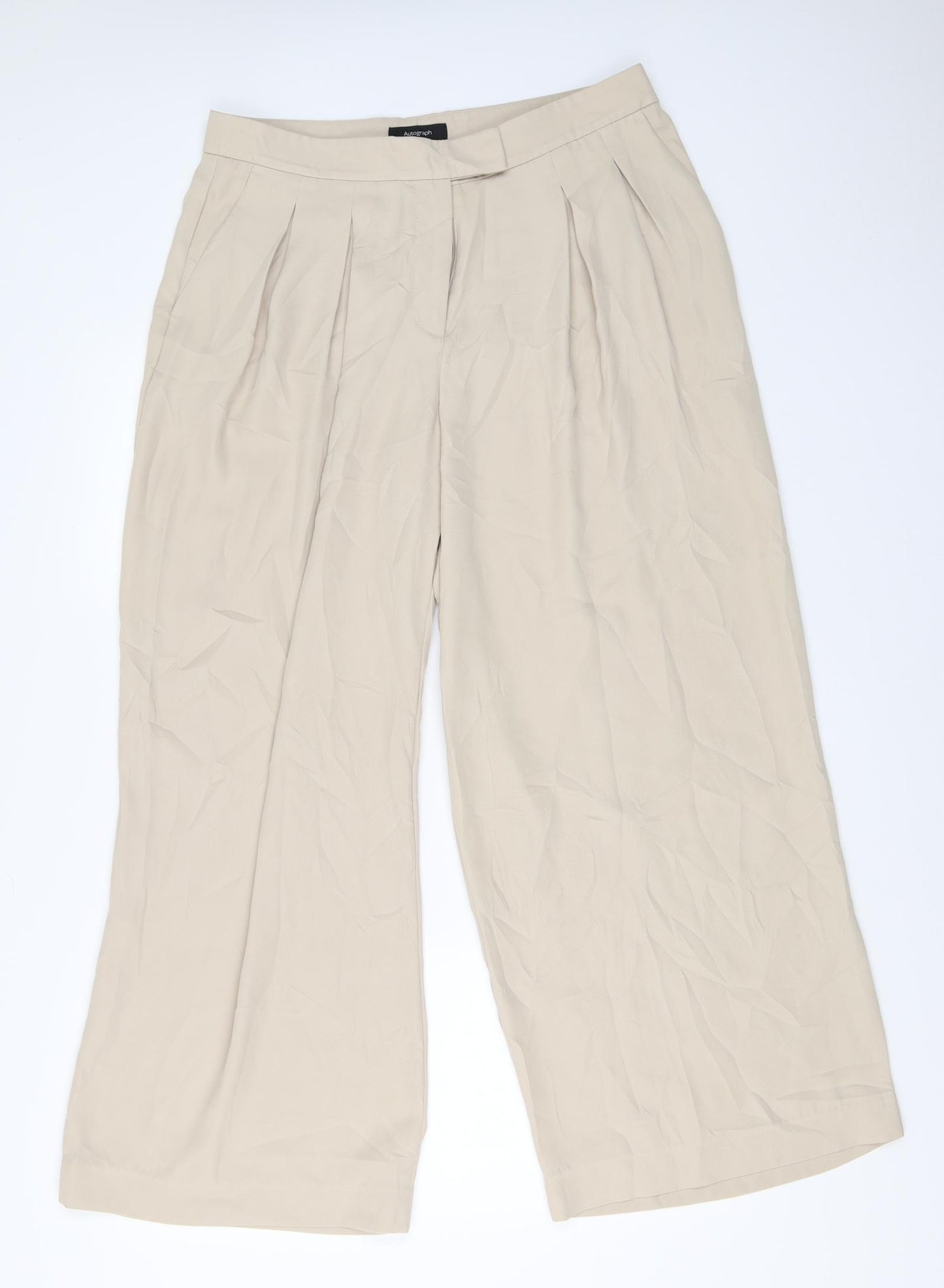 Marks and Spencer Womens Beige   Trousers  Size 14 L28 in