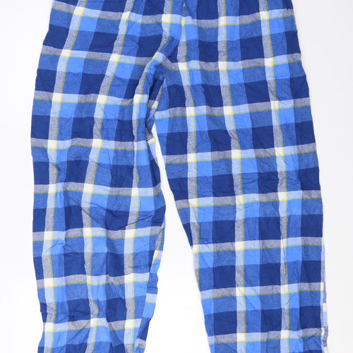 F&F Mens Blue Check   Pyjama Pants Size L