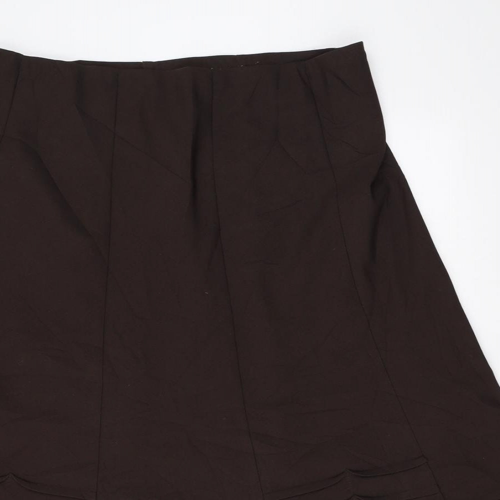 BM Womens Brown   Flare Skirt Size 14