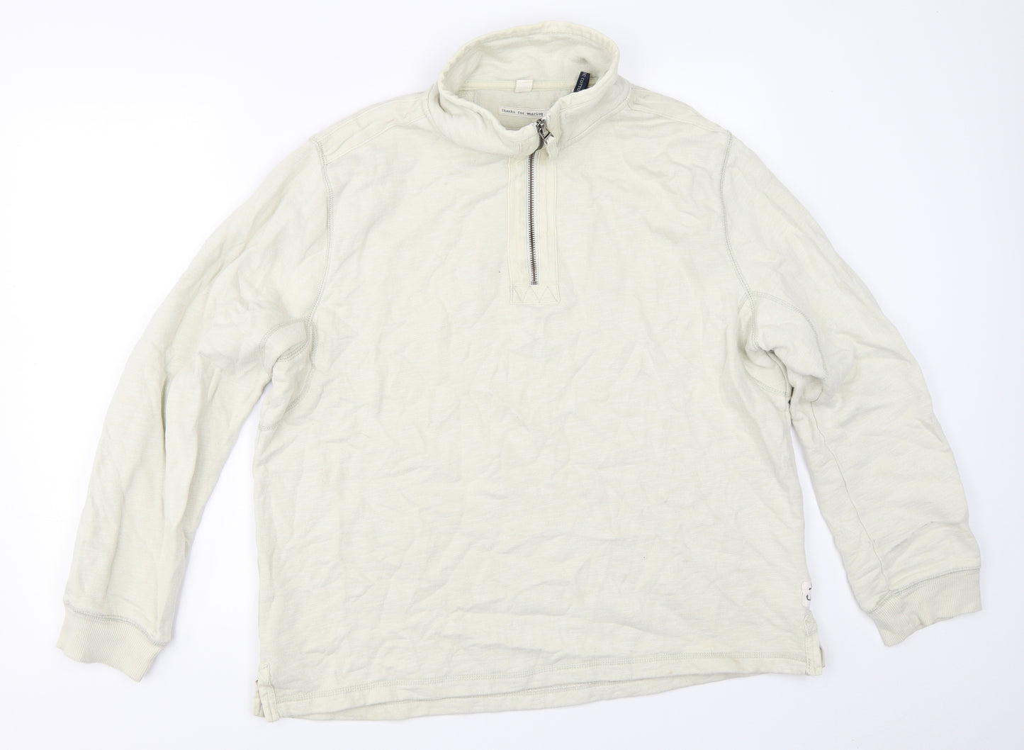 Seasalt Womens Beige   Henley Sweatshirt Size L