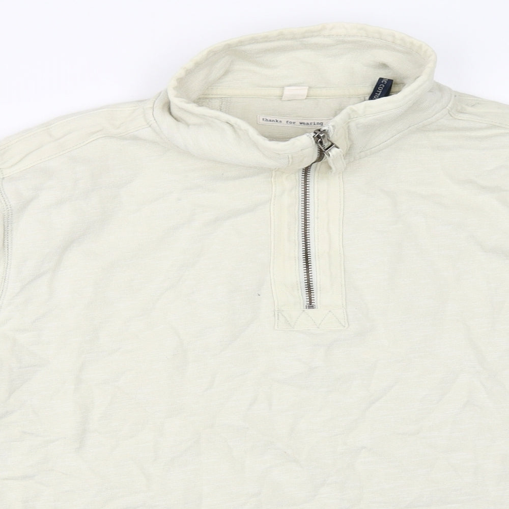 Seasalt Womens Beige   Henley Sweatshirt Size L