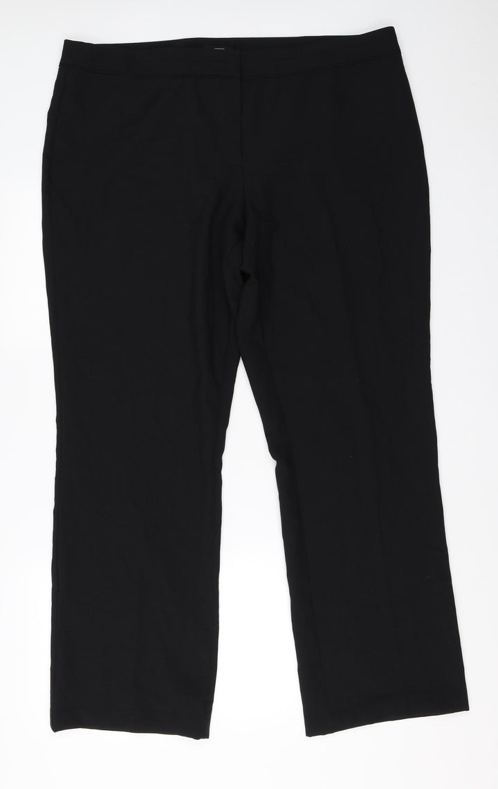 F&F Womens Black Trousers Size 40 in L30 in