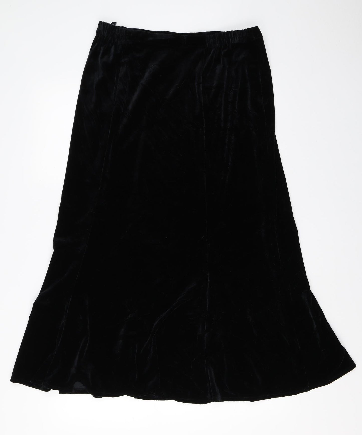 Alexon Womens Black  Velour Flare Skirt Size 14