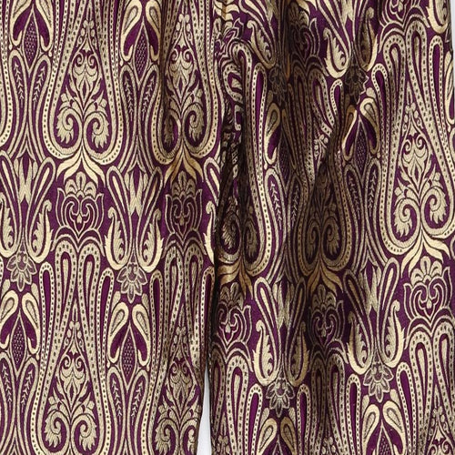Preworn Womens Purple Geometric  Trousers  Size 40 L27.5 in