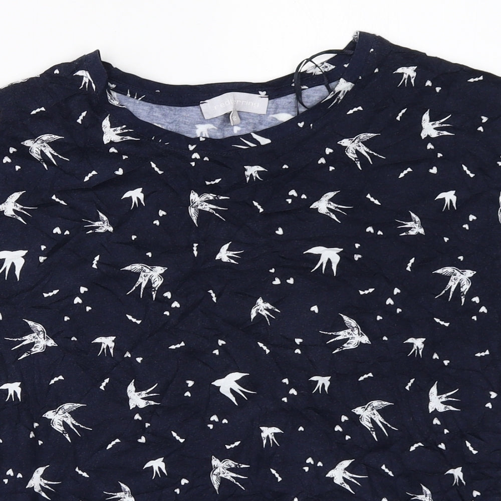 Red Herring Womens Blue   Basic T-Shirt Size 12