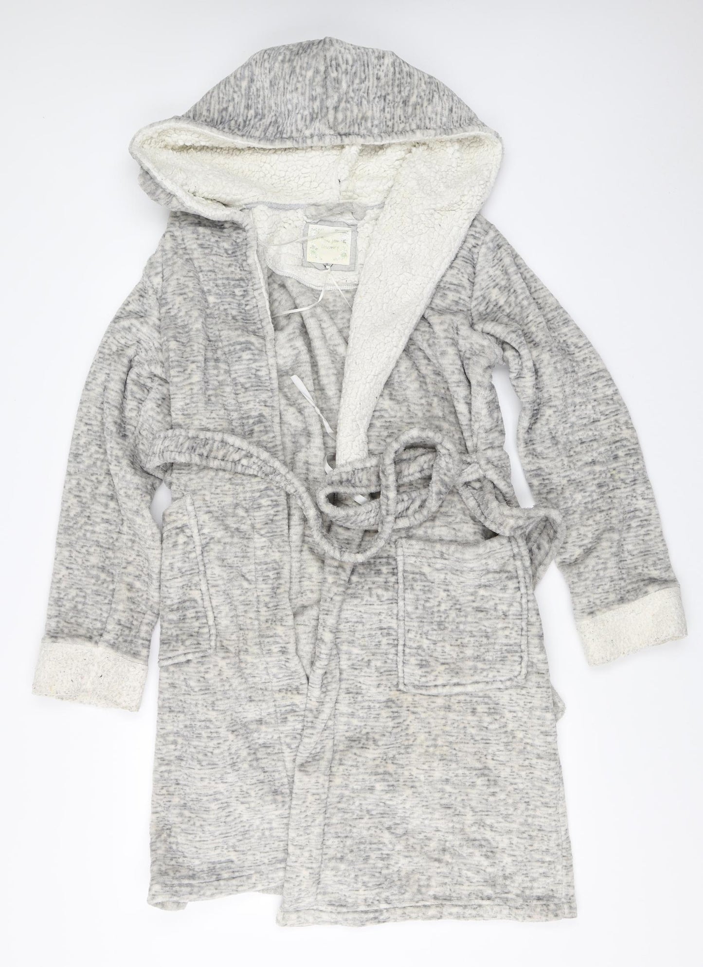 TU Womens Grey Solid  Top Robe Size S