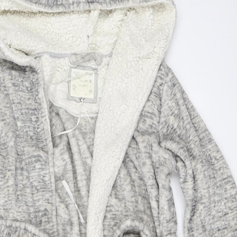 TU Womens Grey Solid  Top Robe Size S