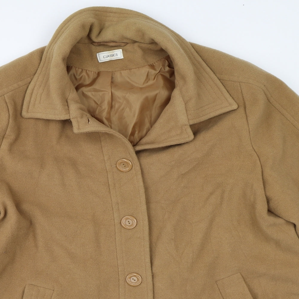 Classics Womens Beige   Overcoat Coat Size 22