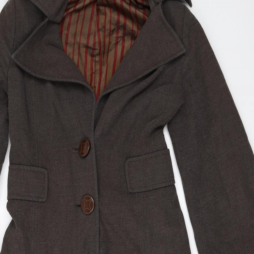 Full Circle Womens Brown   Overcoat Coat Size 8
