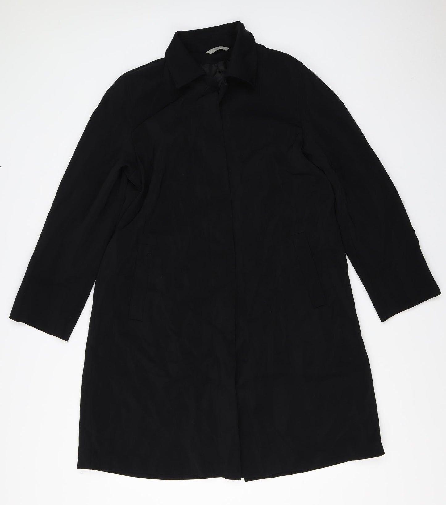 Marks and Spencer Womens Black   Overcoat Coat Size 12