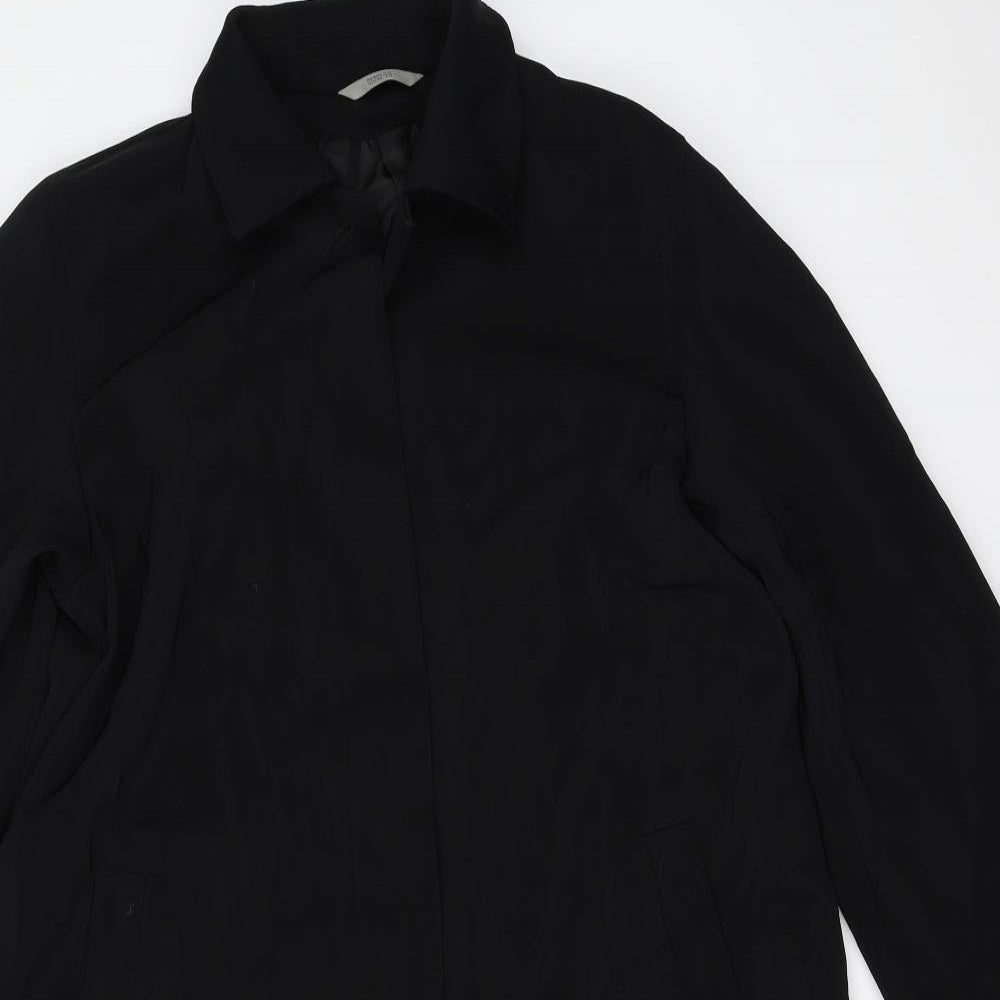 Marks and Spencer Womens Black   Overcoat Coat Size 12