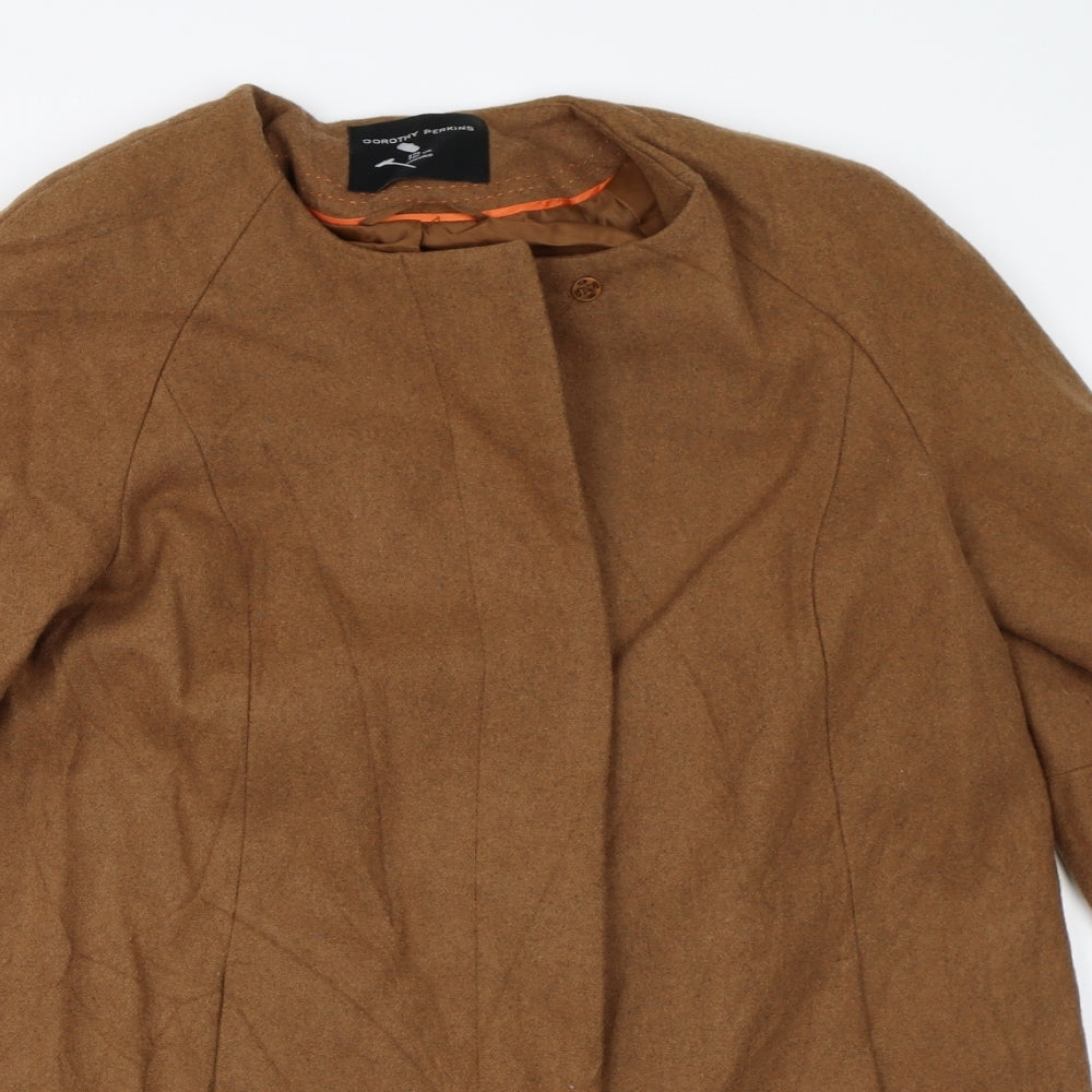 Dorothy Perkins Womens Brown   Overcoat Coat Size 12