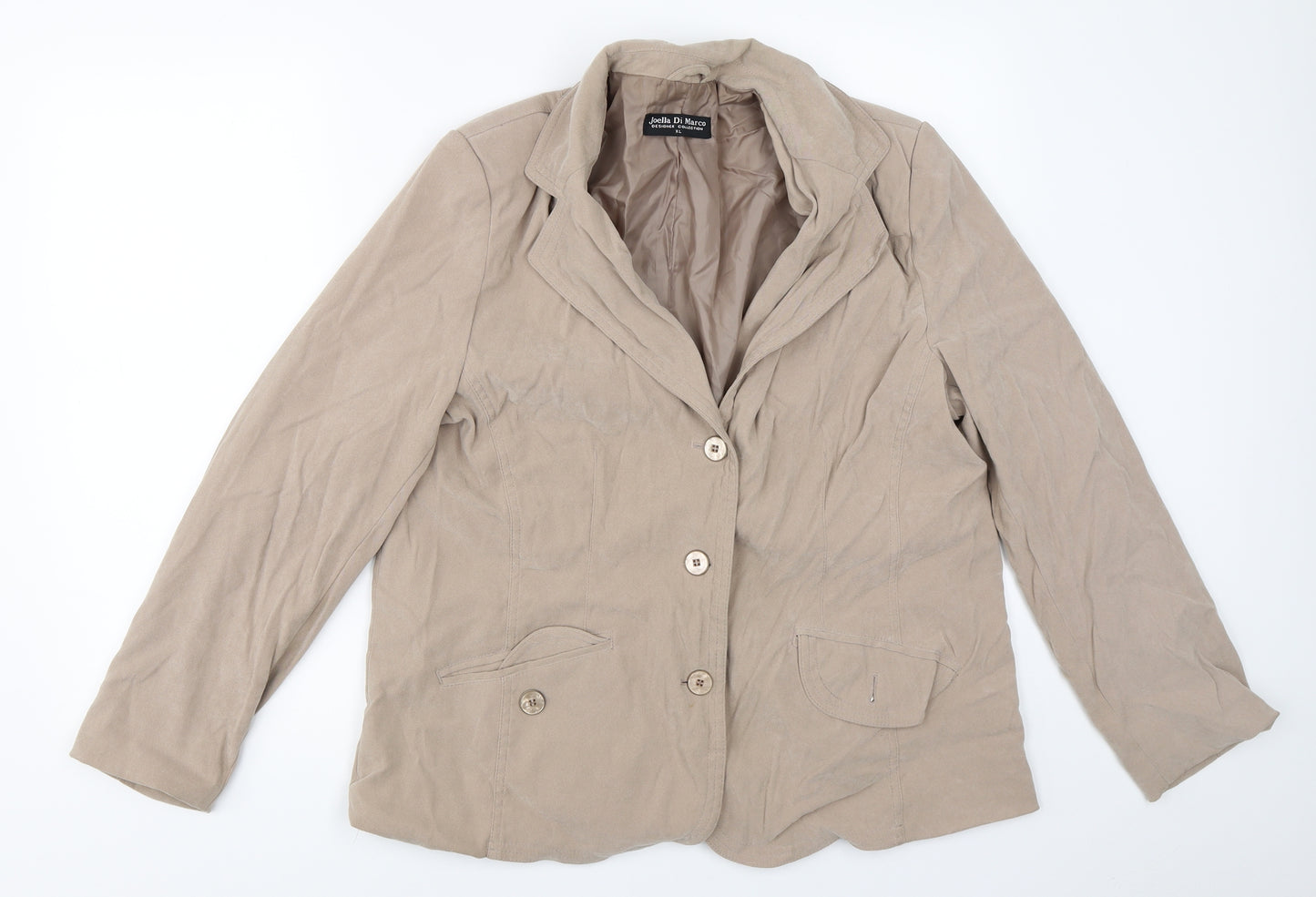 Joella Di Marco Womens Beige   Jacket  Size XL