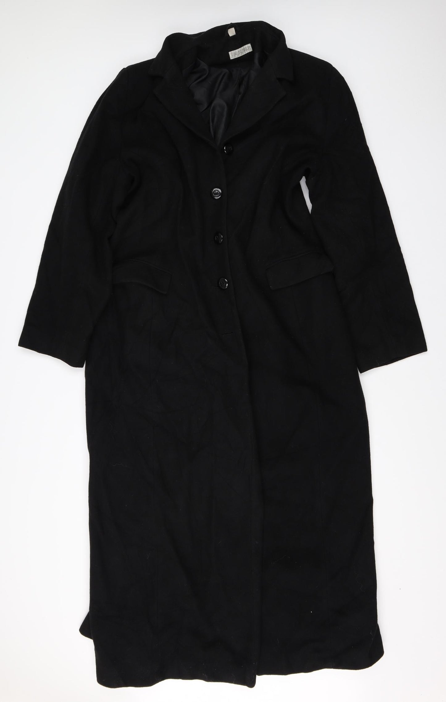 Long Tall Sally Womens Black   Overcoat Coat Size 20