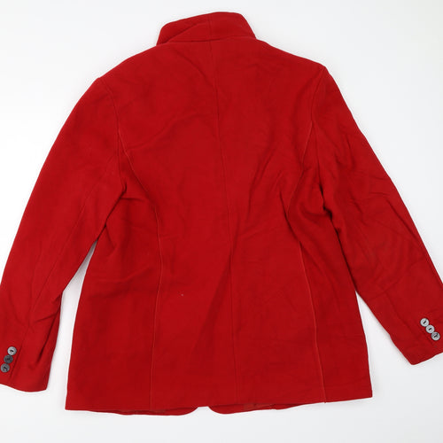 Preworn Womens Red   Overcoat Coat Size 20