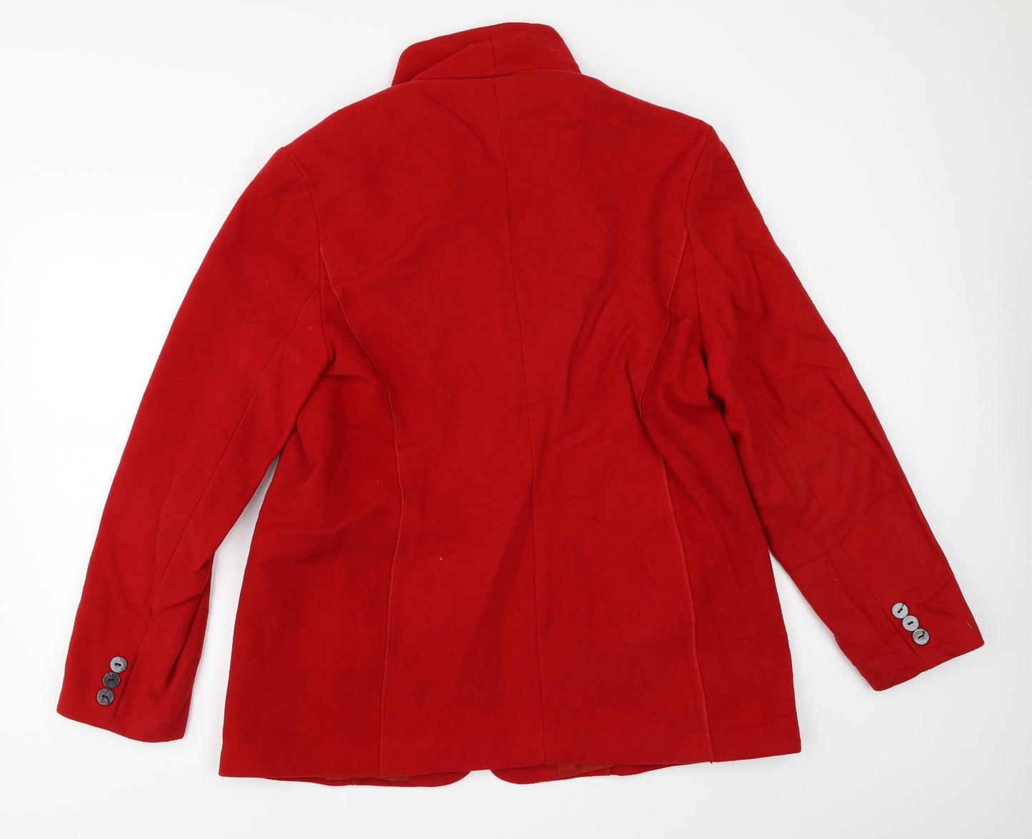 Preworn Womens Red   Overcoat Coat Size 20