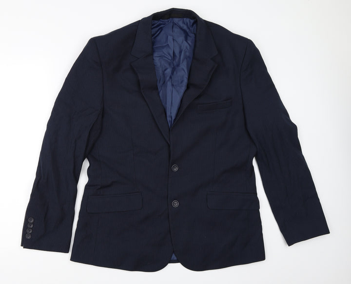 Charlton Gray Mens Blue Jacket Blazer Size 40