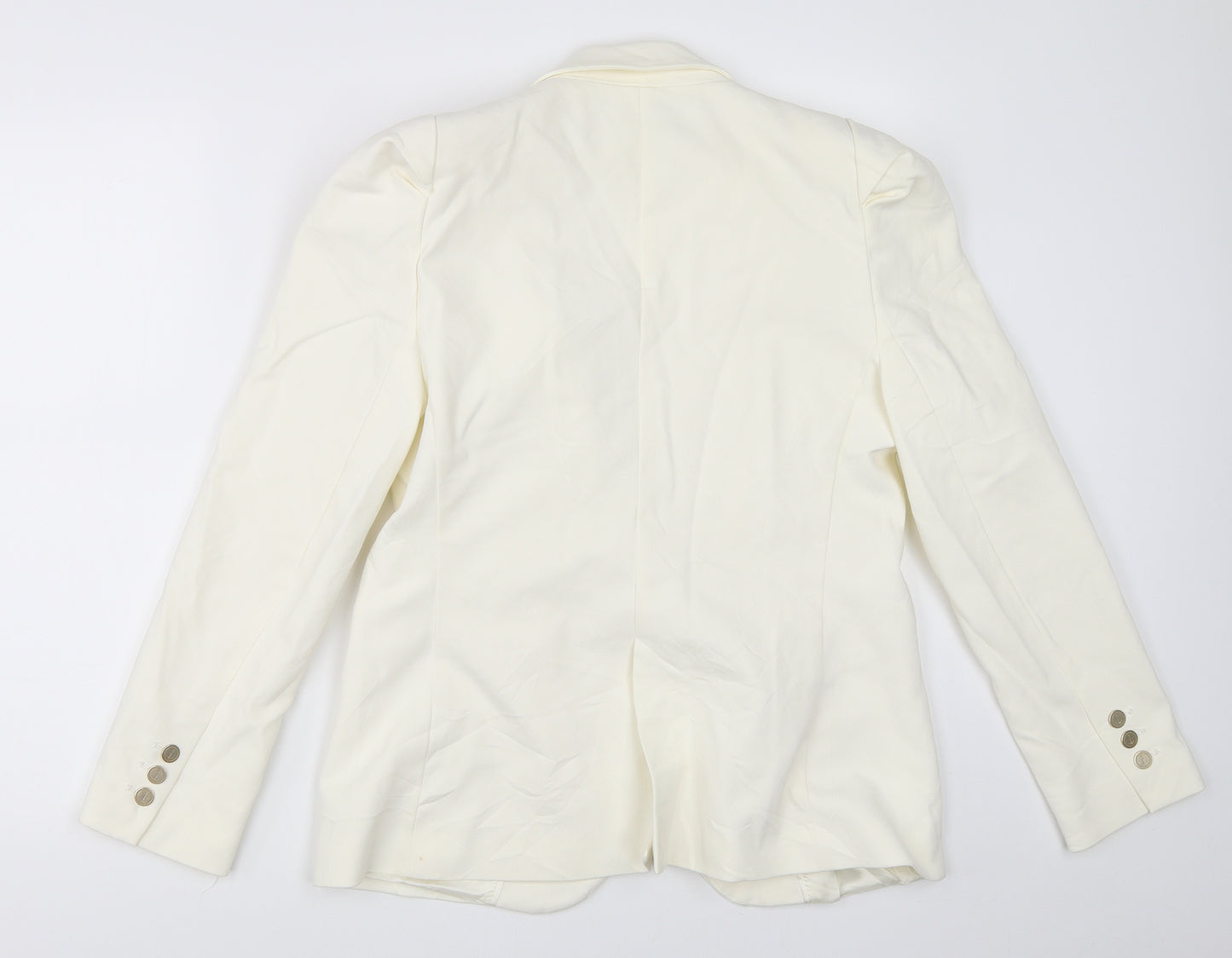 Zara Womens Ivory   Jacket Blazer Size L