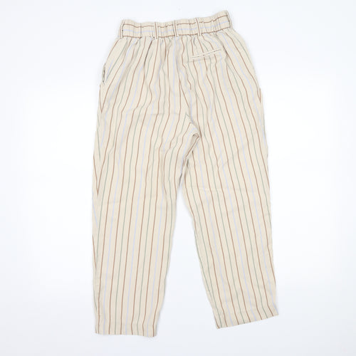 Marks and Spencer Womens Multicoloured Striped  Trousers  Size 8 L21 in