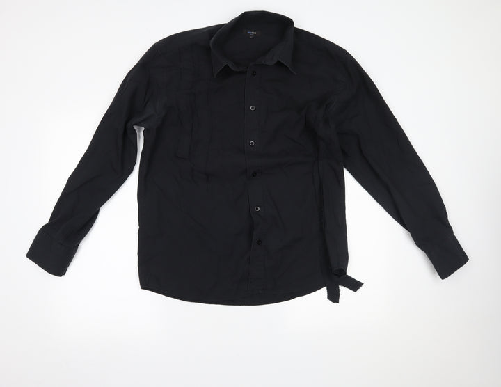 Peter Werth Mens Black Button-Up Size 40