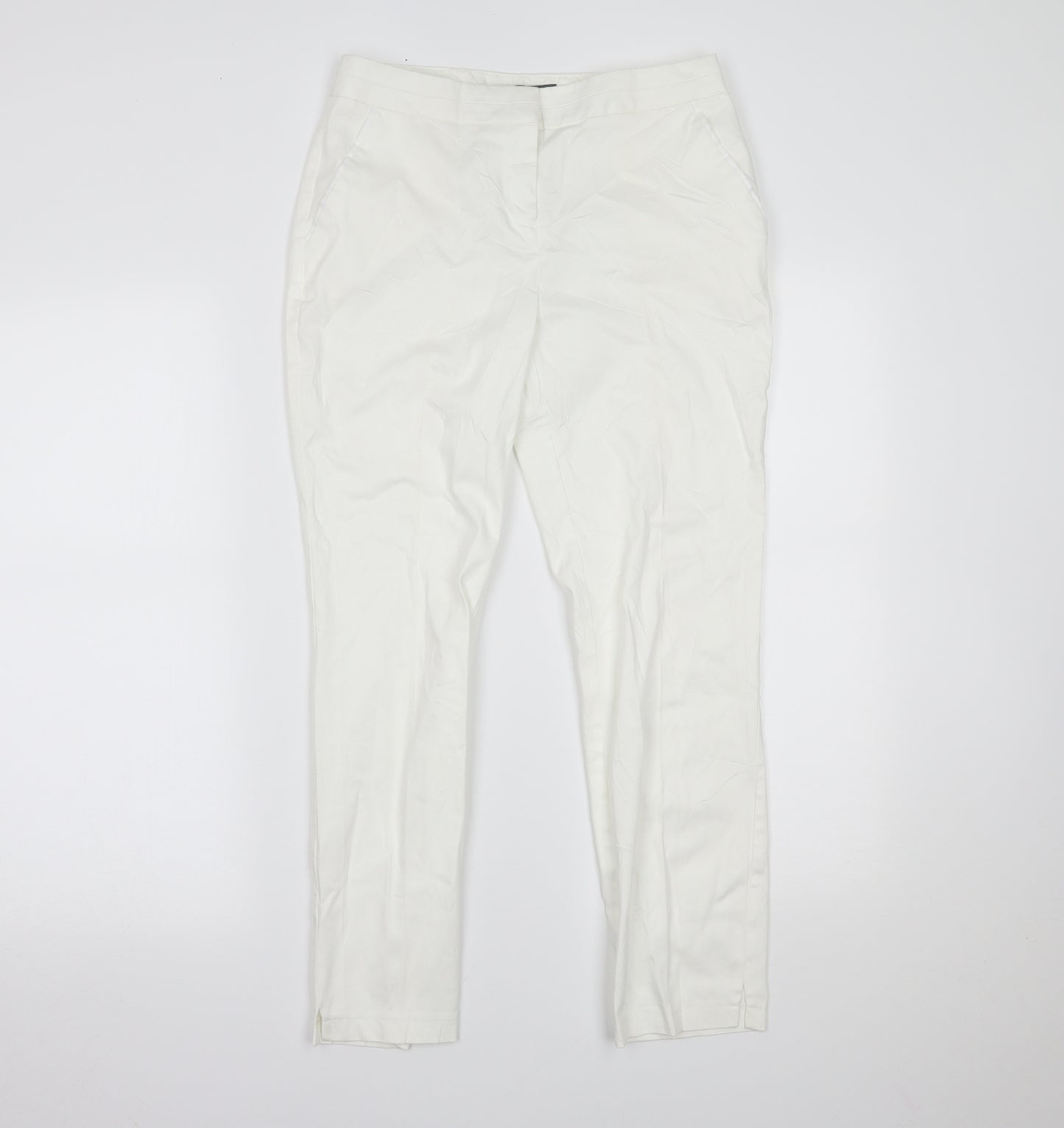 Primark Womens White   Trousers  Size 8 L25 in
