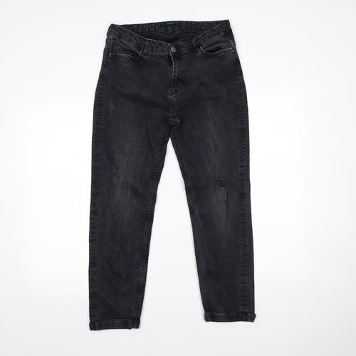 George Womens Black  Denim Skinny Jeans Size 10 L25 in